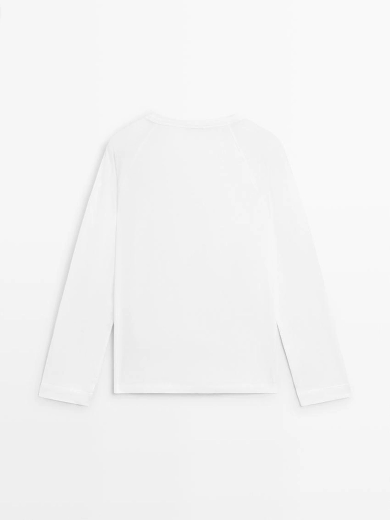 100% хлопковая футболка с длинным рукавом