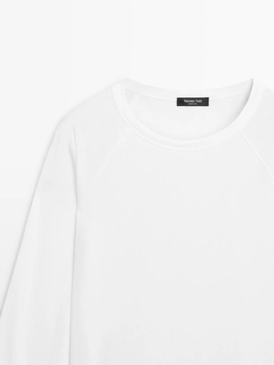 100% хлопковая футболка с длинным рукавом- Заказать в России