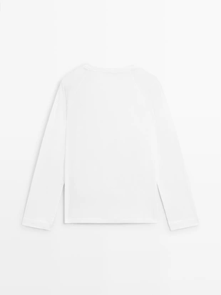 100% хлопковая футболка с длинным рукавом- Заказать в России