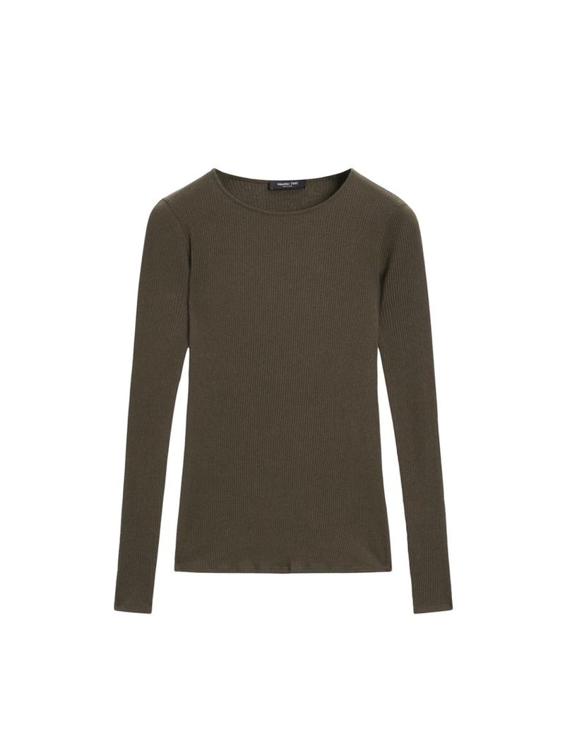 Лонгслив с элементами ребристого узора