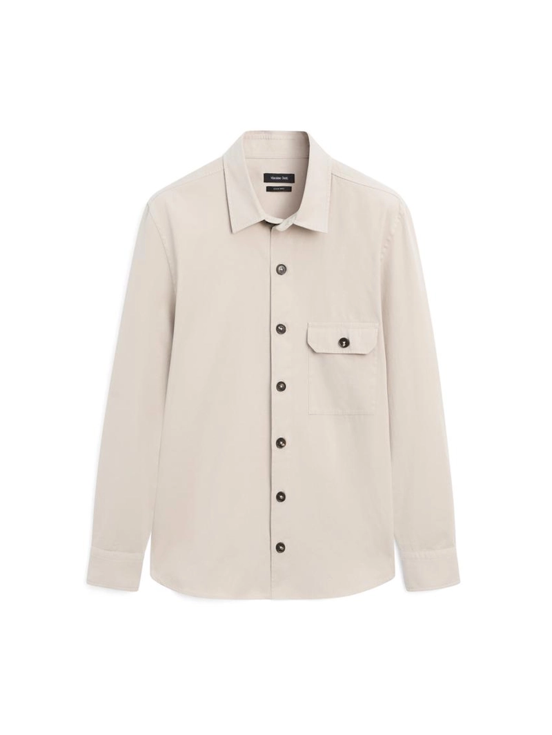 Хлопковая рубашка-овершерт с карманами