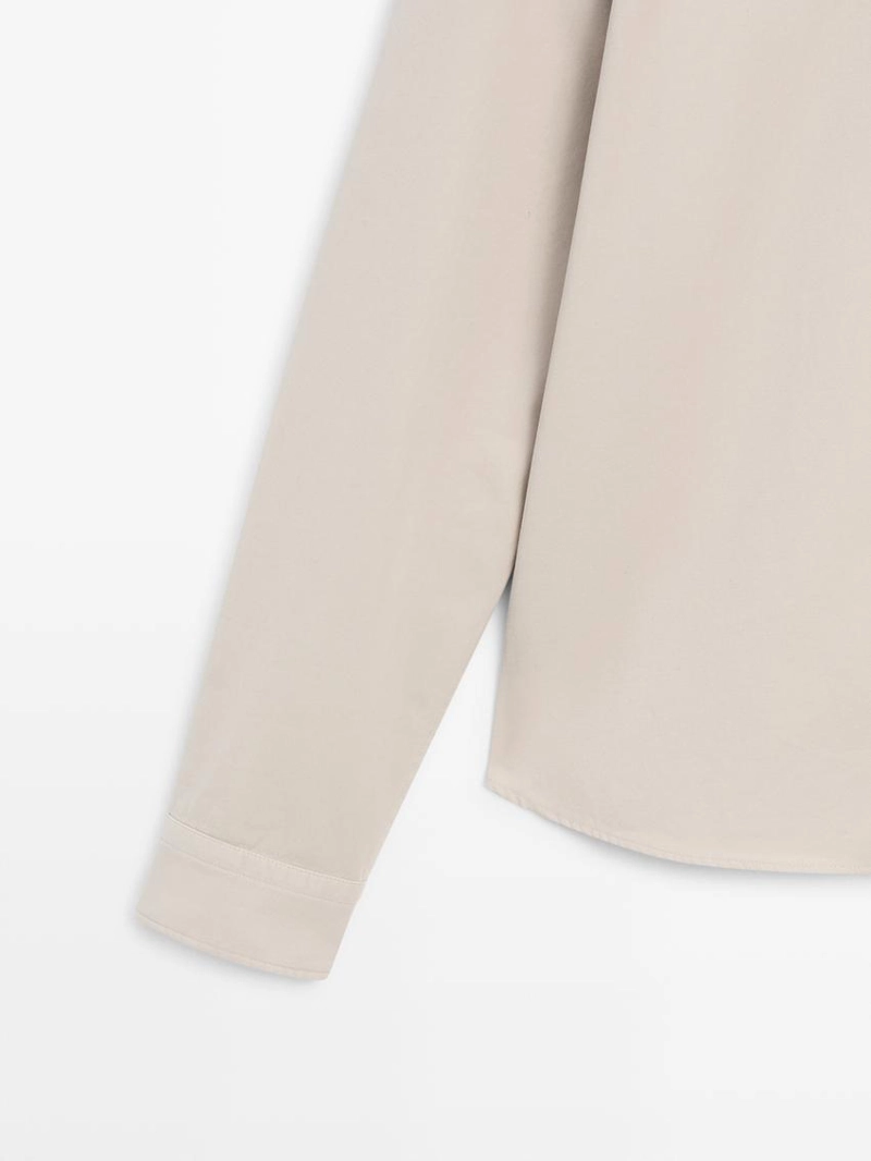 Хлопковая рубашка-овершерт с карманами