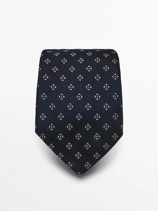 Галстук из 100% шелка под джерси- Заказать в России