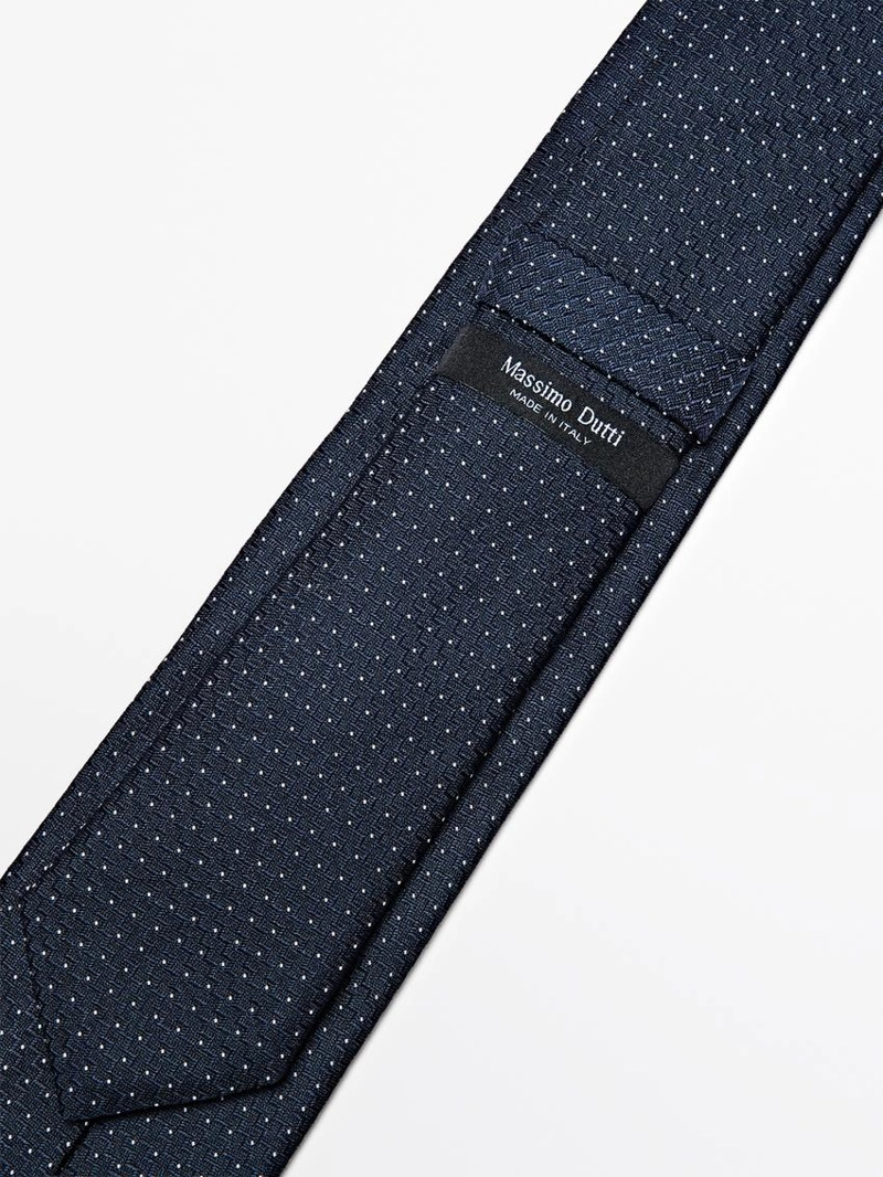 Галстук в горошек из 100% шелка