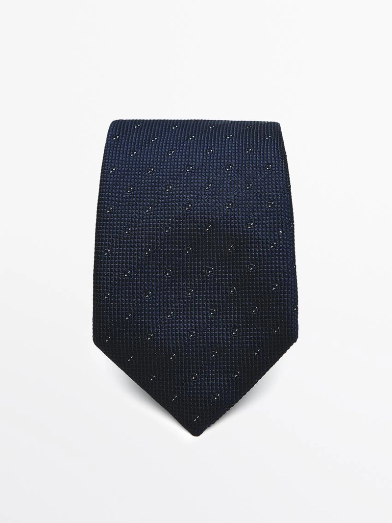 Галстук из 100% шелка с текстурой