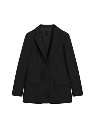 Льняной пиджак с деталями на лацканах- Заказать в России