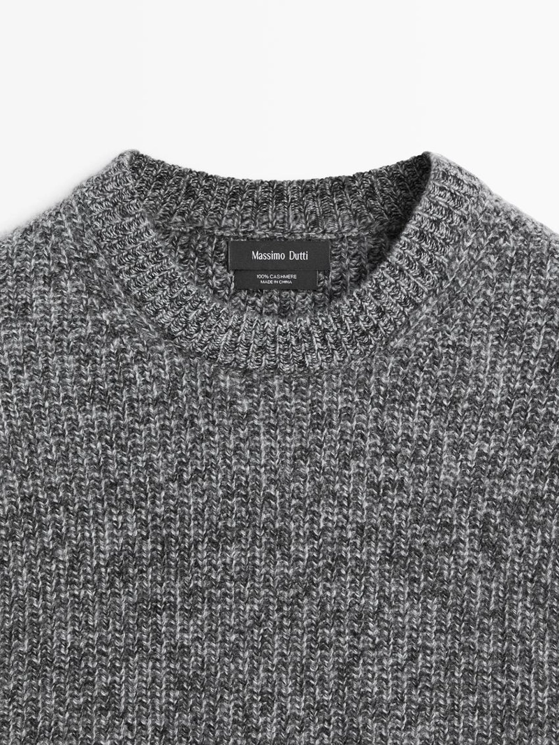 Свитер из вязанного 100% кашемира со вставками