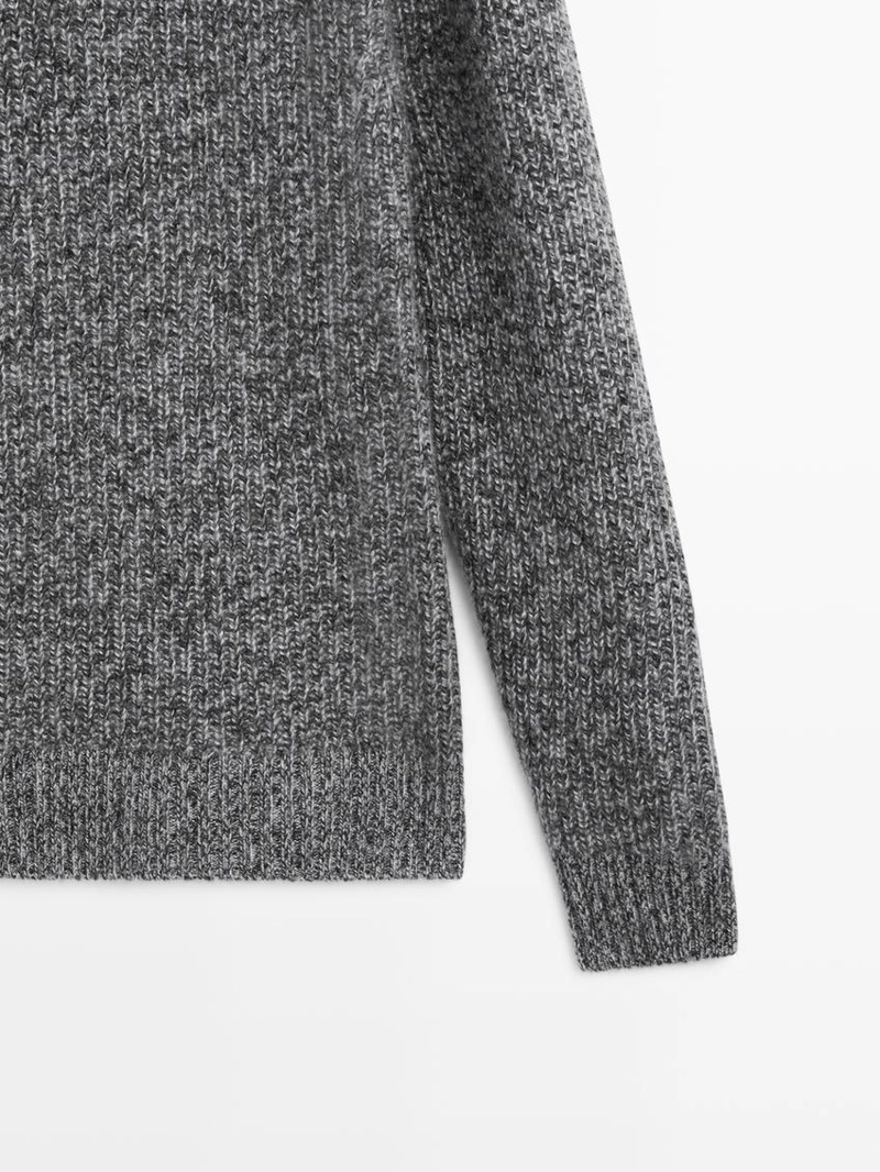 Свитер из вязанного 100% кашемира со вставками