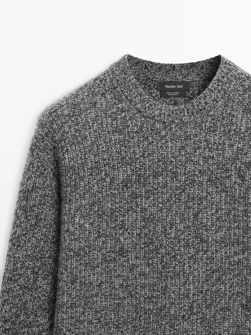 Свитер из вязанного 100% кашемира со вставками