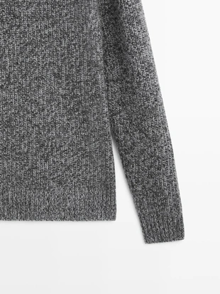 Свитер из вязанного 100% кашемира со вставками- Заказать в России