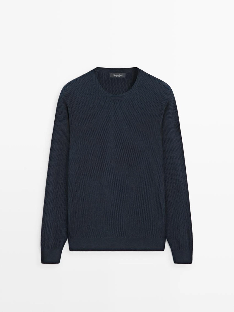 Текстурный свитер из хлопково-вискозной смеси