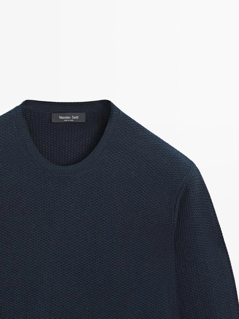 Текстурный свитер из хлопково-вискозной смеси