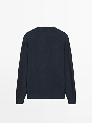 Текстурный свитер из хлопково-вискозной смеси- Заказать в России