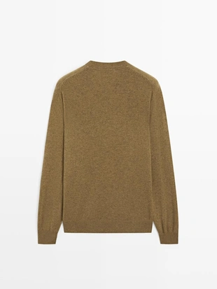 Свитер из шерсти с круглым вырезом- Заказать в России