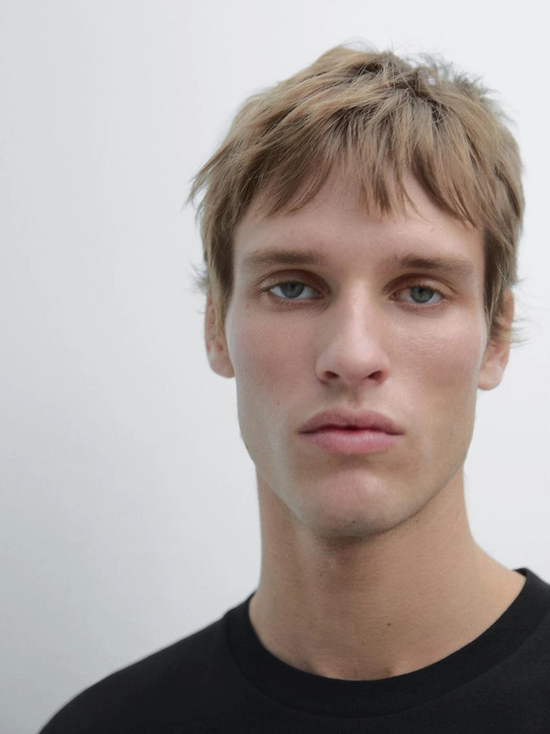 Футболка из хлопкового микса с длинным рукавом