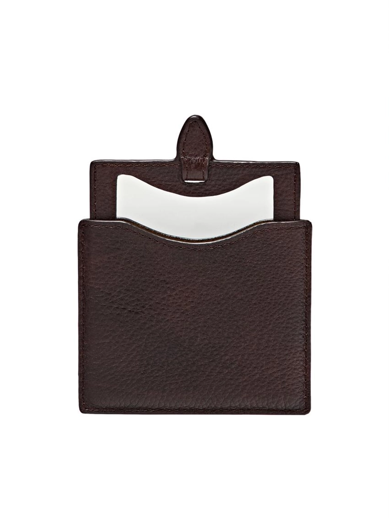 Кожаный чехол из нубука с зеркалом