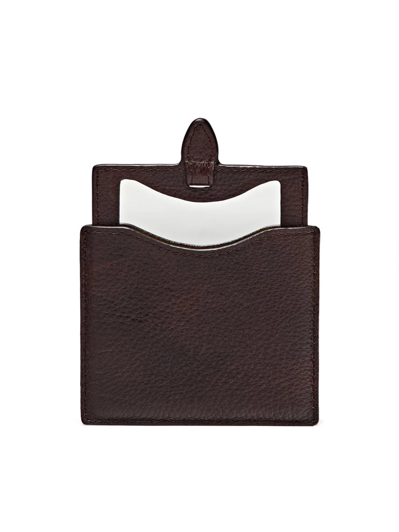 Кожаный чехол из нубука с зеркалом