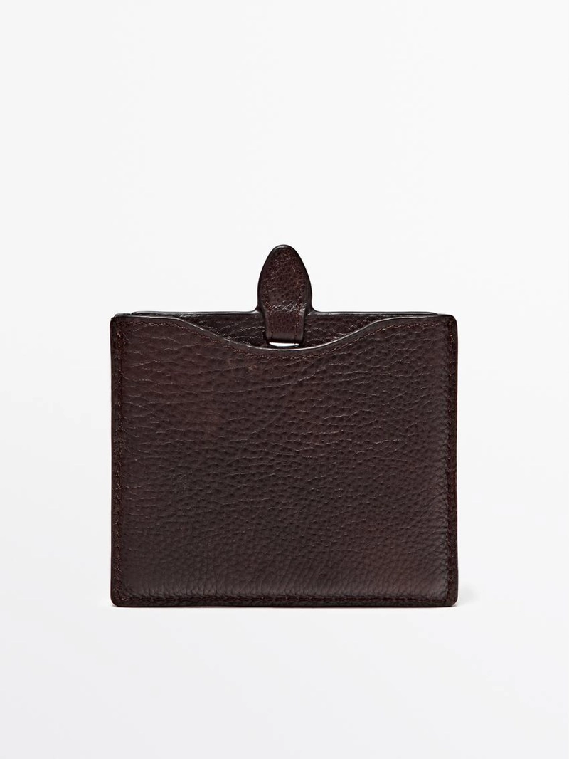 Кожаный чехол из нубука с зеркалом