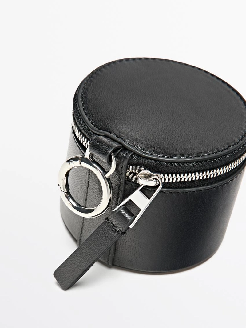 Сумка из овечьей кожи с отделкой нубук