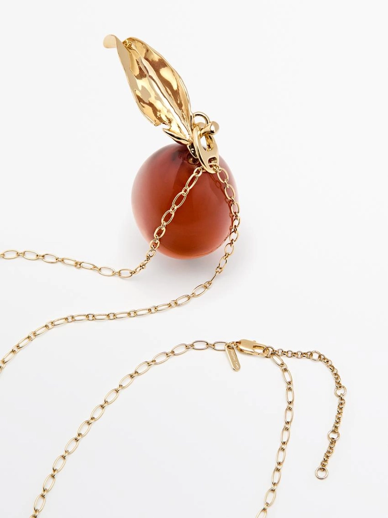 Цепочка с подвеской из стекла