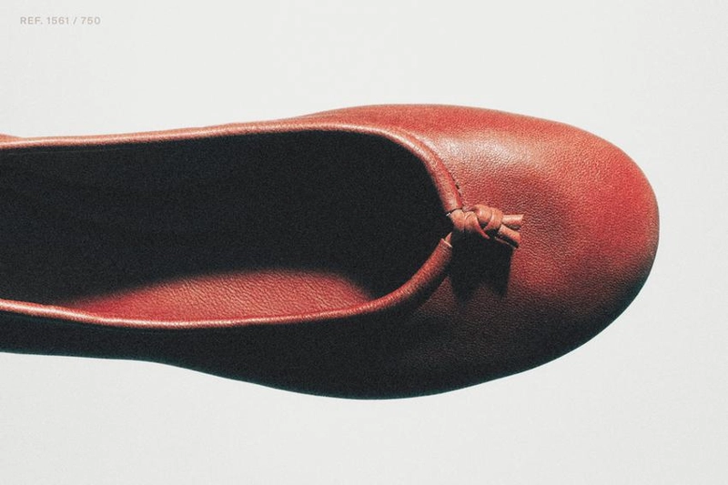 Балетки из кожи с узлом