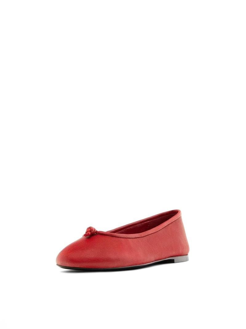 Балетки из кожи с узлом