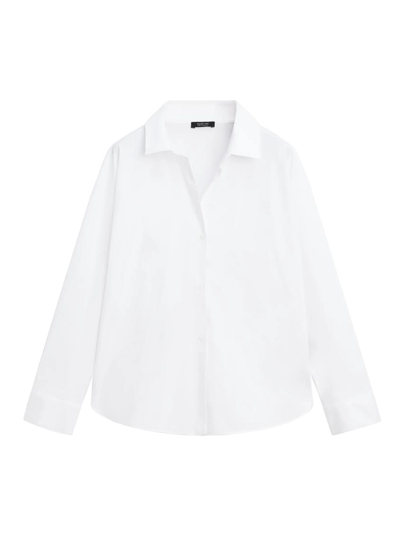 Рубашка из хлопковой ткани с деталями вытачек