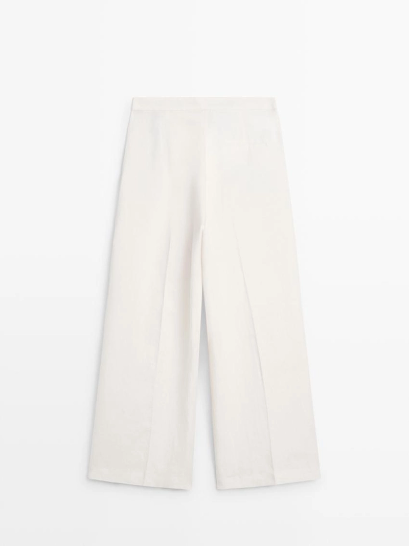 Брюки из льна для костюма