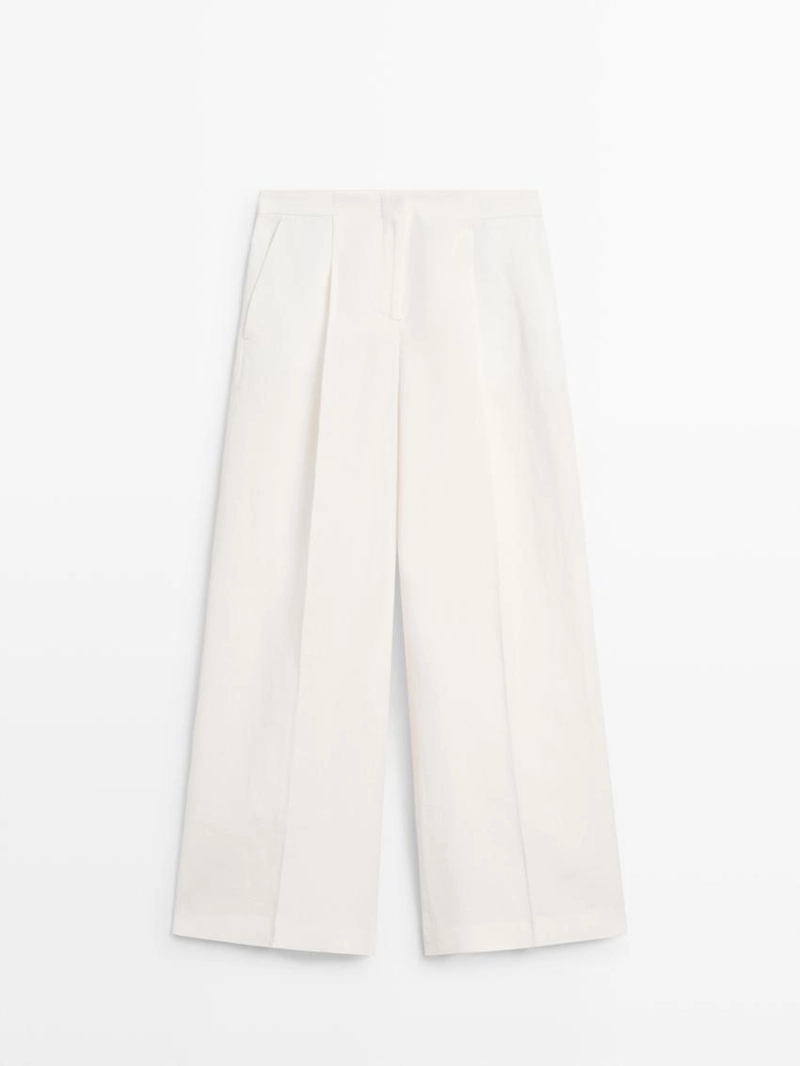 Брюки из льна для костюма