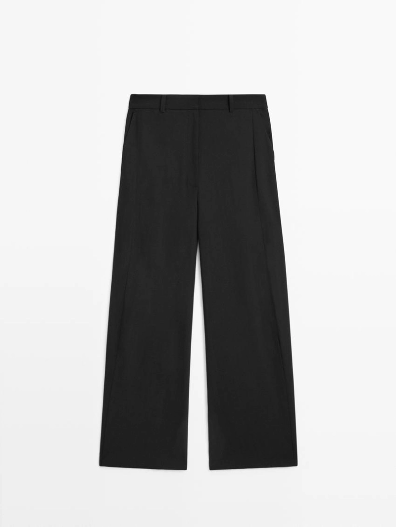 Брюки из шерстяной смеси с деталями шва