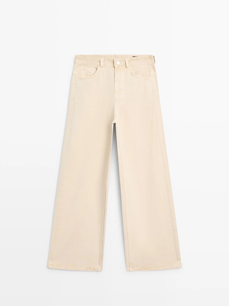 Брюки с низкой посадкой и широкими брючинами