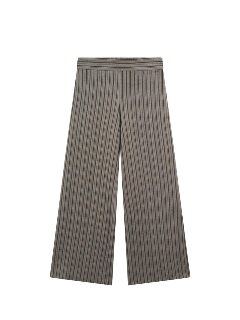 Брюки широкие с полосатыми деталями