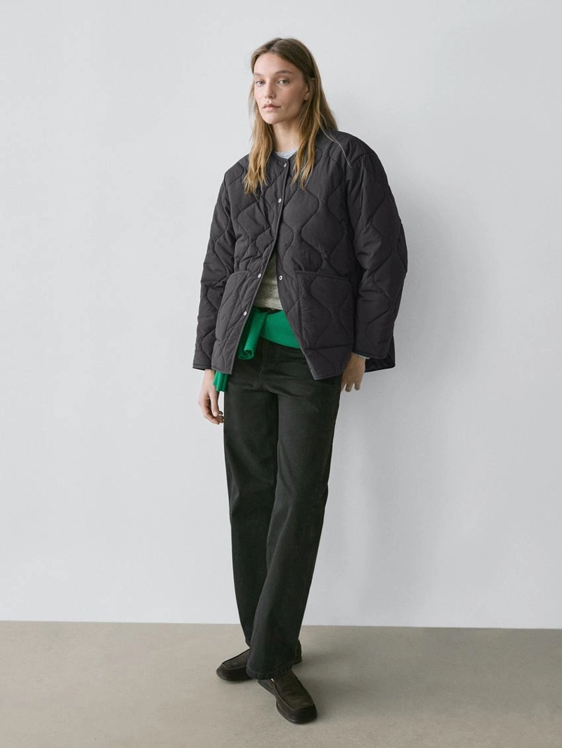 Куртка-пончо с орнаментом стежки