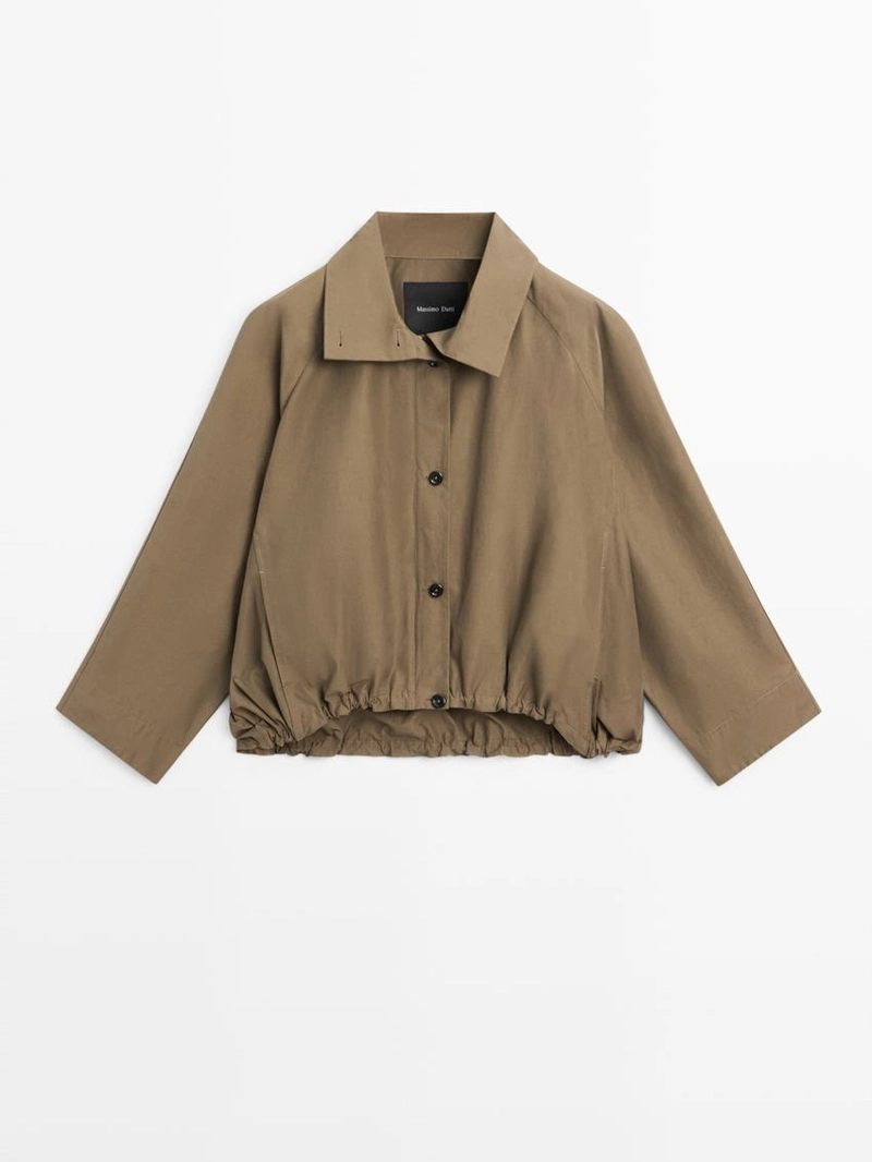 Бомбер с высоким воротником