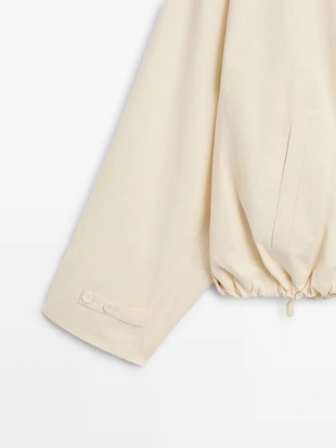 Куртка из 100% хлопка с пуговицами- Заказать в России