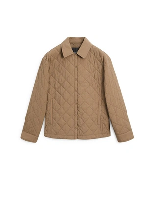 Куртка короткая стеганая с рубашечным воротником- Заказать в России