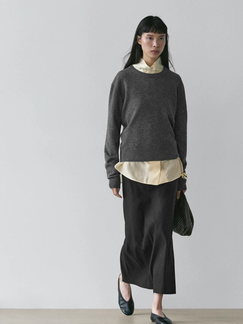 Юбка-карандаш из льняно-шелкового материала