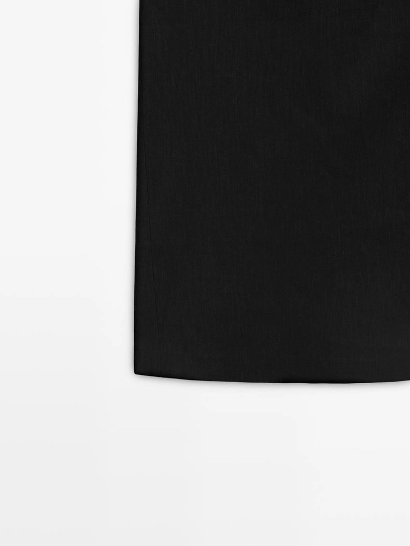 Юбка-карандаш из льняно-шелкового материала