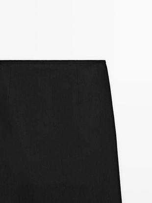 Юбка-карандаш из льняно-шелкового материала- Заказать в России