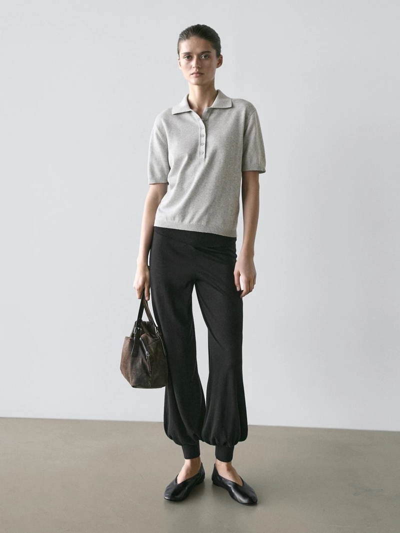 Поло из хлопкового трикотажа