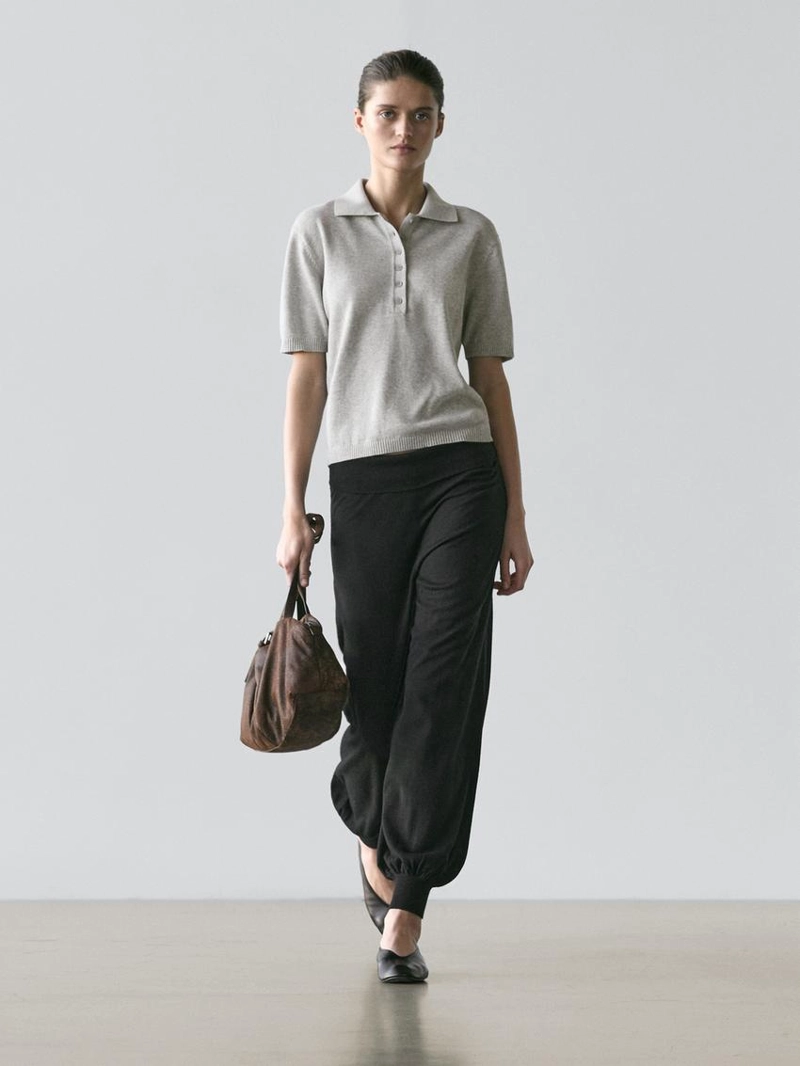 Поло из хлопкового трикотажа