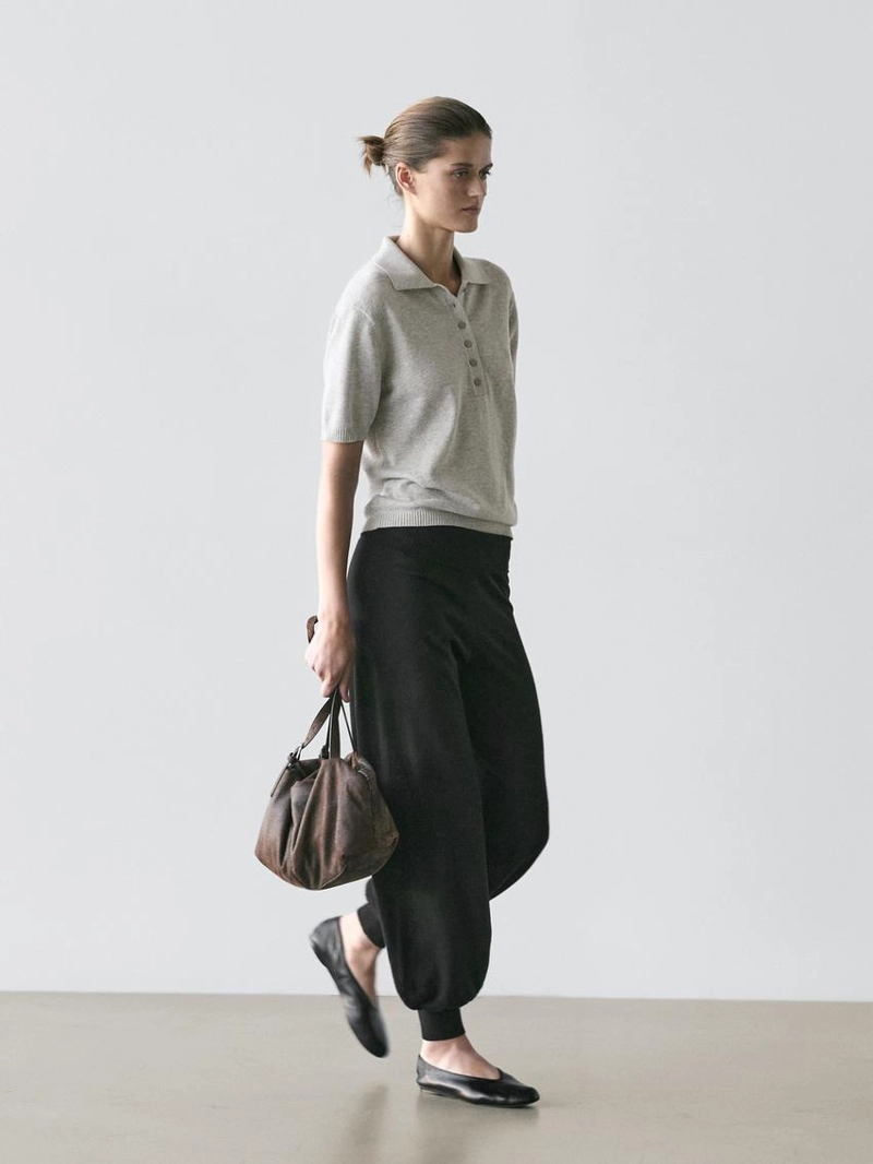 Поло из хлопкового трикотажа