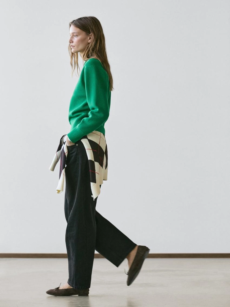 Свитер из хлопково-шерстяной смеси