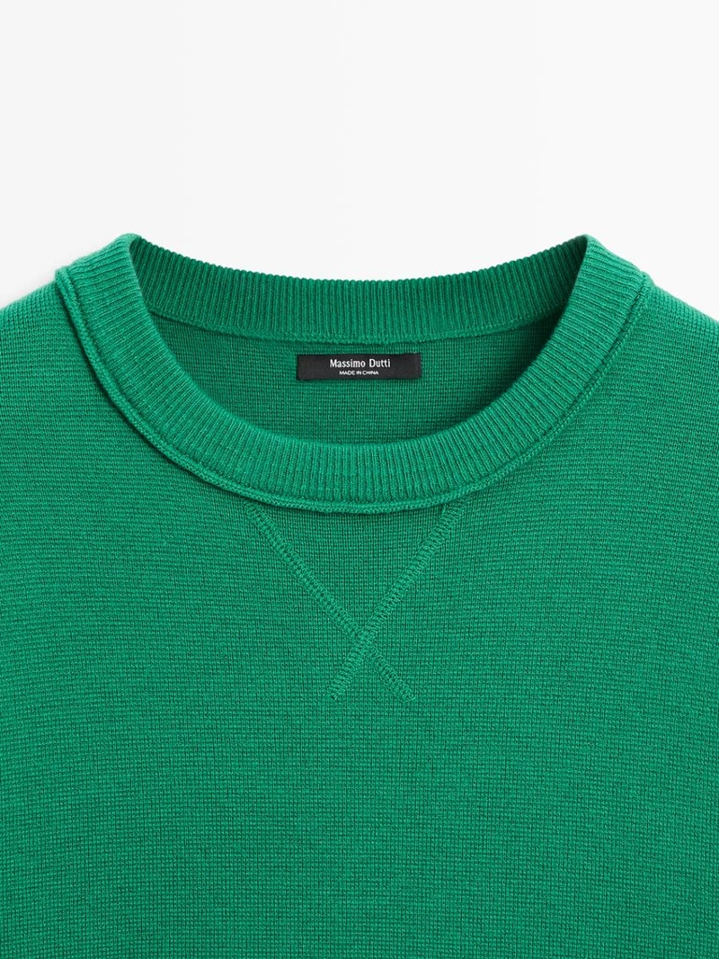 Свитер из хлопково-шерстяной смеси