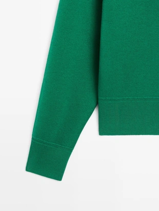 Купить Massimo Dutti Свитер из хлопково-шерстяной смеси