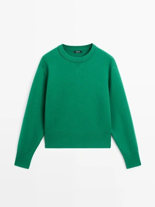 Свитер из хлопково-шерстяной смеси- Заказать в России