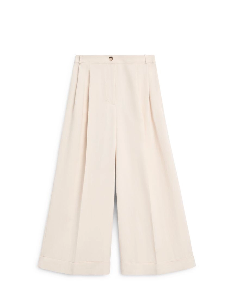 Брюки с манжетами на завышенной талии