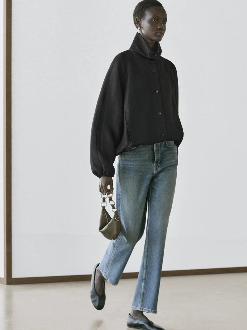 Куртка-бомбер из льна и шелка