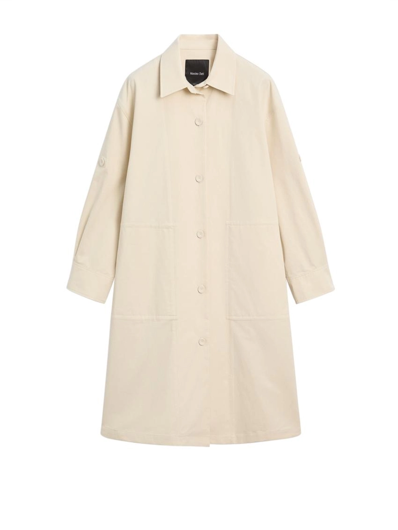 Хлопковое тренчкот с застёжкой на пуговицы