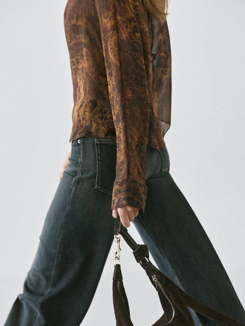 Блузка с принтом в полоску